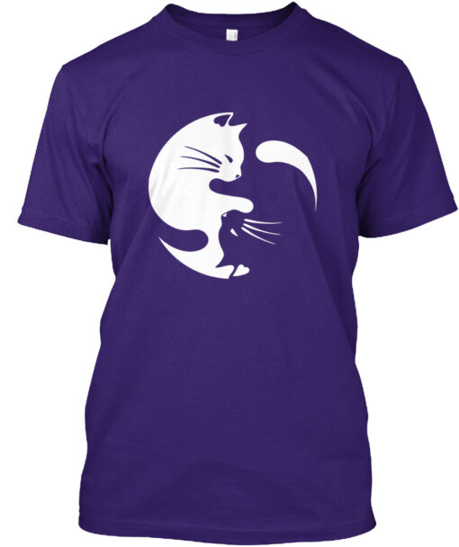 Cat Yin Yang Pattern Shirt