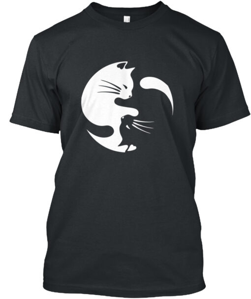 Cat Yin Yang Pattern Shirt
