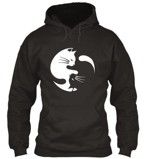 Cat Yin Yang Pattern Shirt