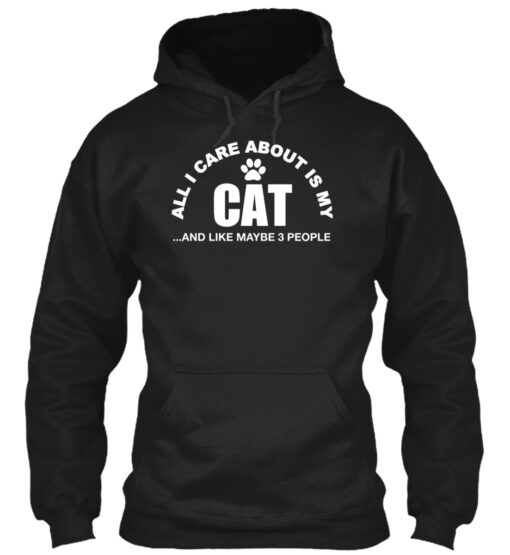 All I Care About Is My Cat And 3 People Shirt