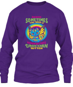 Rainbow Butterfly Unicorn Kitten Shirt