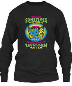 Rainbow Butterfly Unicorn Kitten Shirt