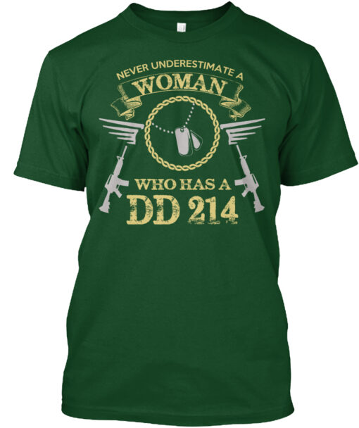 Never Underestimate A Women Veteran Shirt