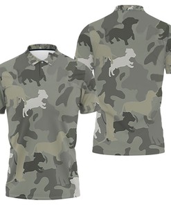 Dachshund Pattern Camouflage Style For Dog Lover Sweater Printed Hoodie 3D Polo Shirt