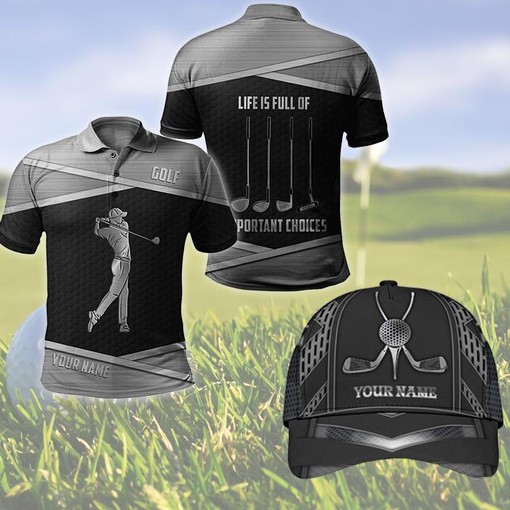 Custom Name Xt Golf Lover Combo Polo + Cap No3