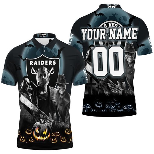 Las Vegas Raiders Halloween Horror 3D Personalized Polo Shirt