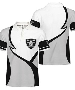 Las Vegas Raiders Button Up Polo Shirt