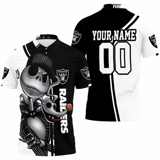 Jack Skellington Las Vegas Raiders 3D Personalized Polo Shirt
