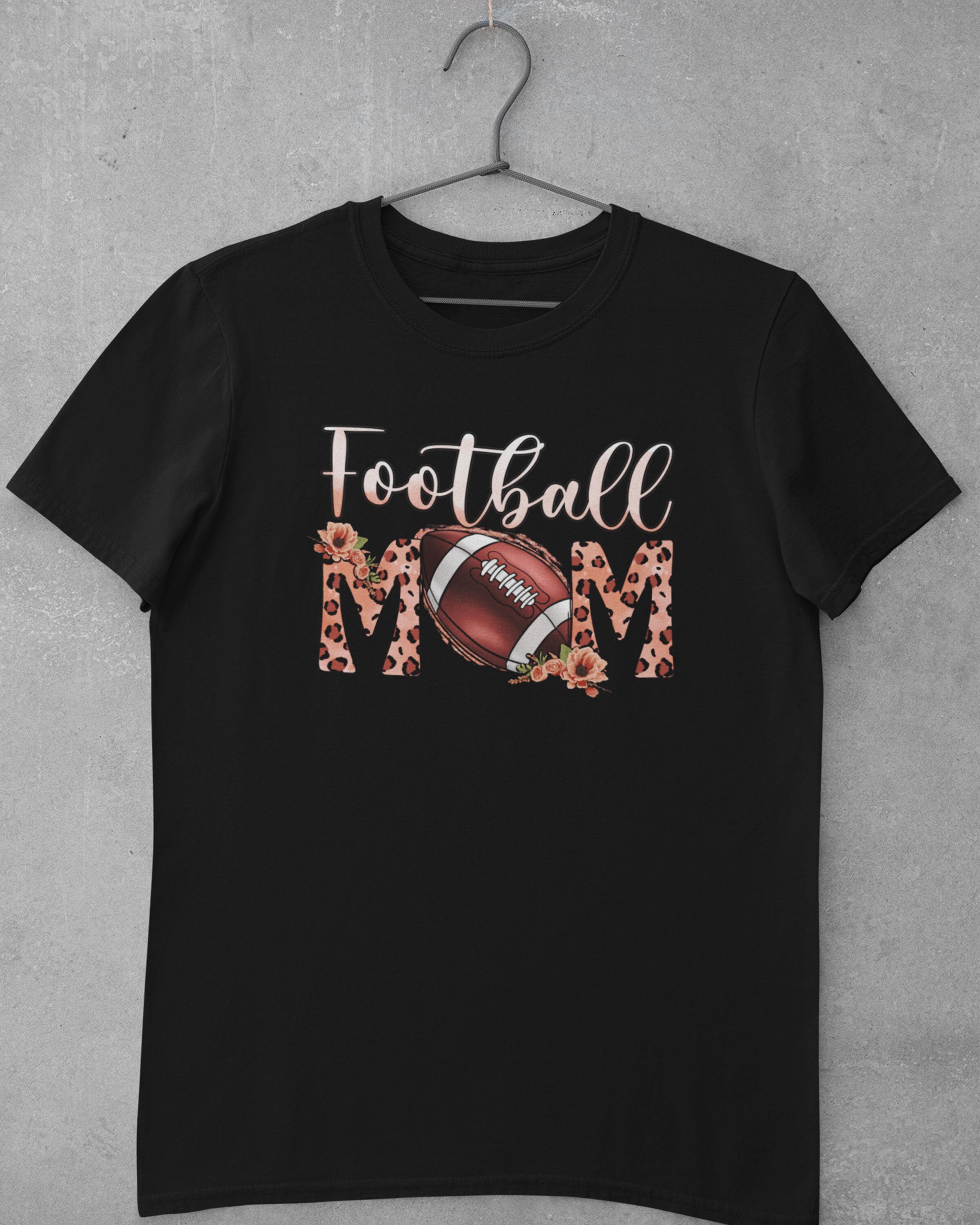 Vintage Style Leopard Football Mom - Western Football Mom T-Shirt, Hoodie Crewneck Sweatshirt - Image 2
