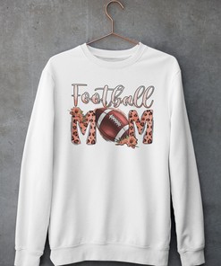 Vintage Style Leopard Football Mom - Western Football Mom T-Shirt, Hoodie Crewneck Sweatshirt