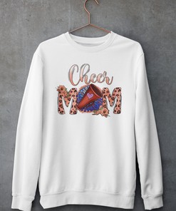 Vintage Style Leopard Cheer Mom - Western Cheer Mom T-Shirt, Hoodie, And Crewneck Sweatshirt