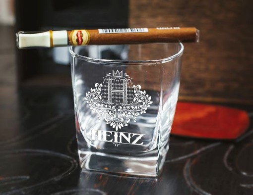 HEINZ - WHISKEY SET (Wooden box + Decanter + 4 Glasses + 4 Coasters) - Image 4
