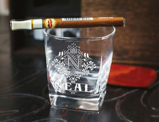 NEAL - WHISKEY SET (Wooden box + Decanter + 4 Glasses + 4 Coasters) - Image 3
