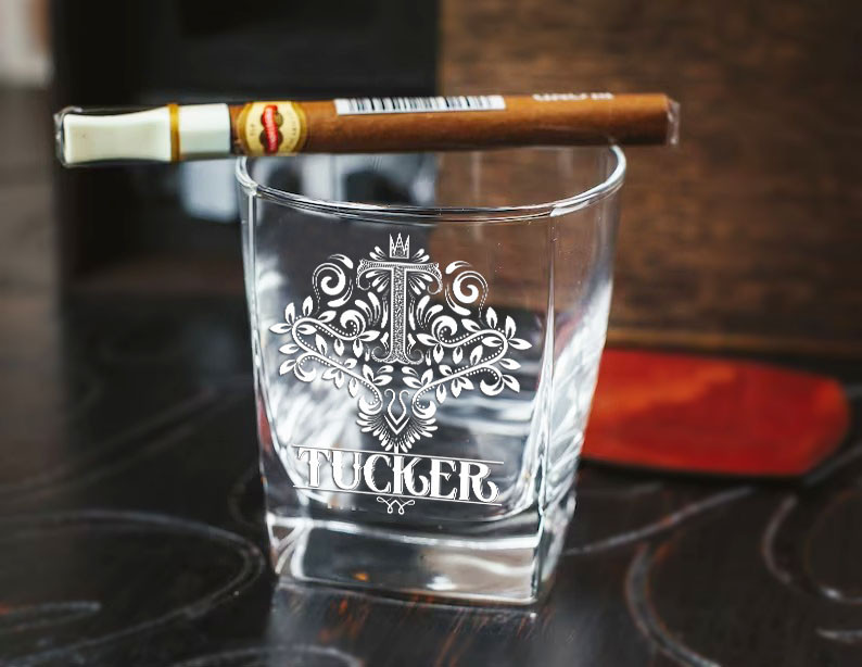 TUCKER - WHISKEY SET (Wooden box + Decanter + 4 Glasses + 4 Coasters) - Image 3