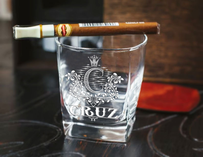 CRUZ - WHISKEY SET (Wooden box + Decanter + 4 Glasses + 4 Coasters) - Image 3