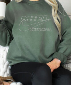 MIEL Embroidered Name Shirt, Personalized Custom Name Embroidery Sweatshirt, Hoodie